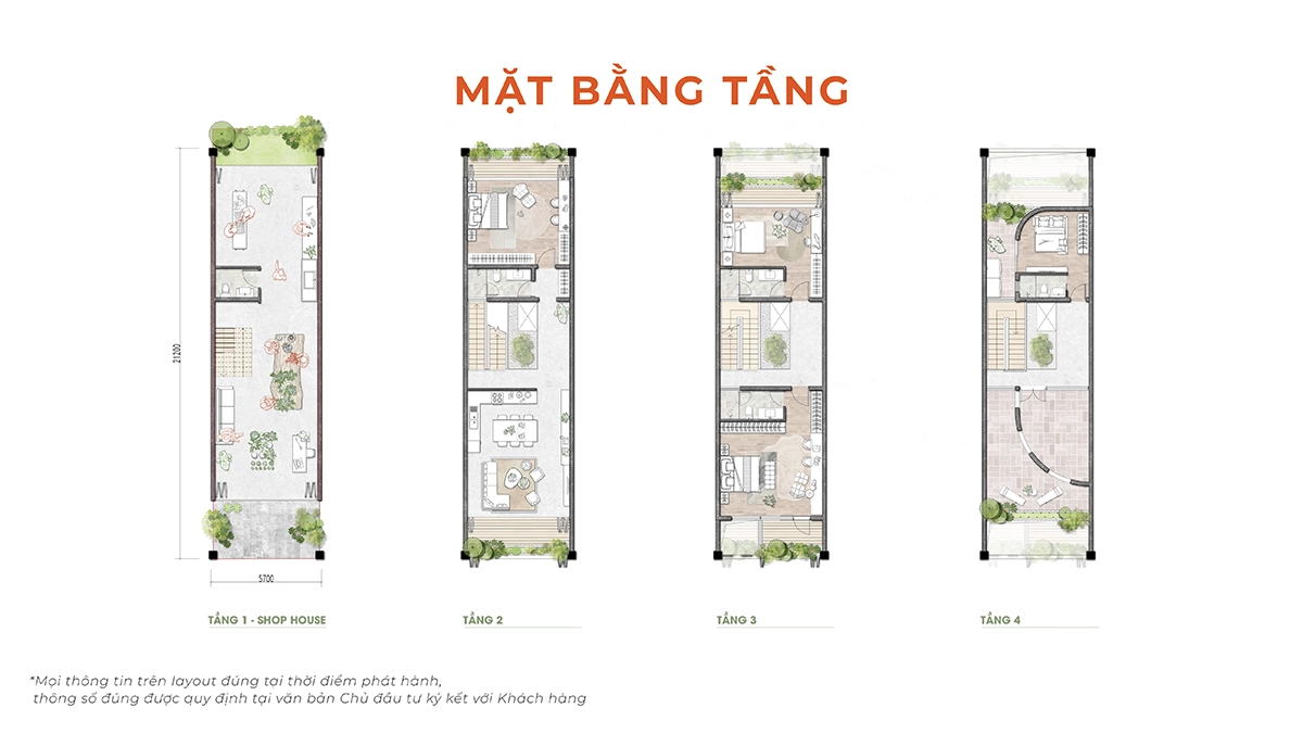 Mặt bằng tầng Nhà ven sông Coastal Quảng Ngãi