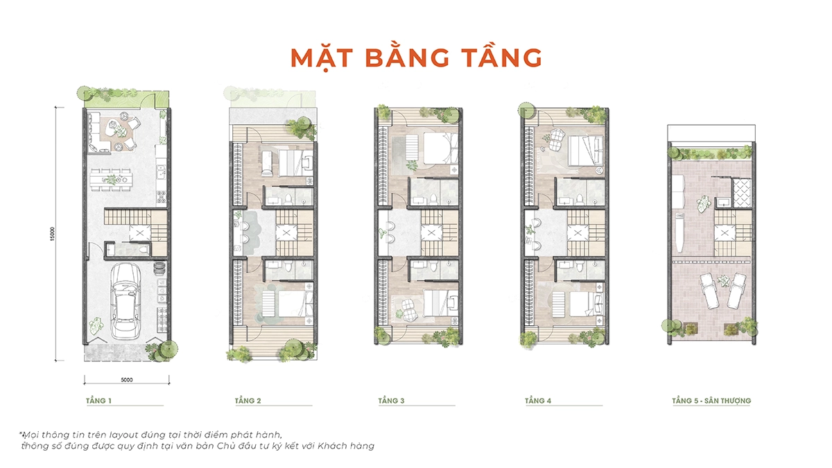 Mặt bằng tầng Nhà vườn Coastal Quảng Ngãi