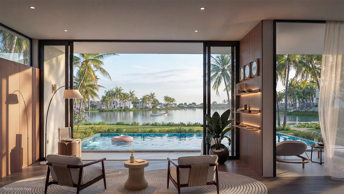 Phối cảnh bên trong Dinh thự Coastal Quảng Ngãi