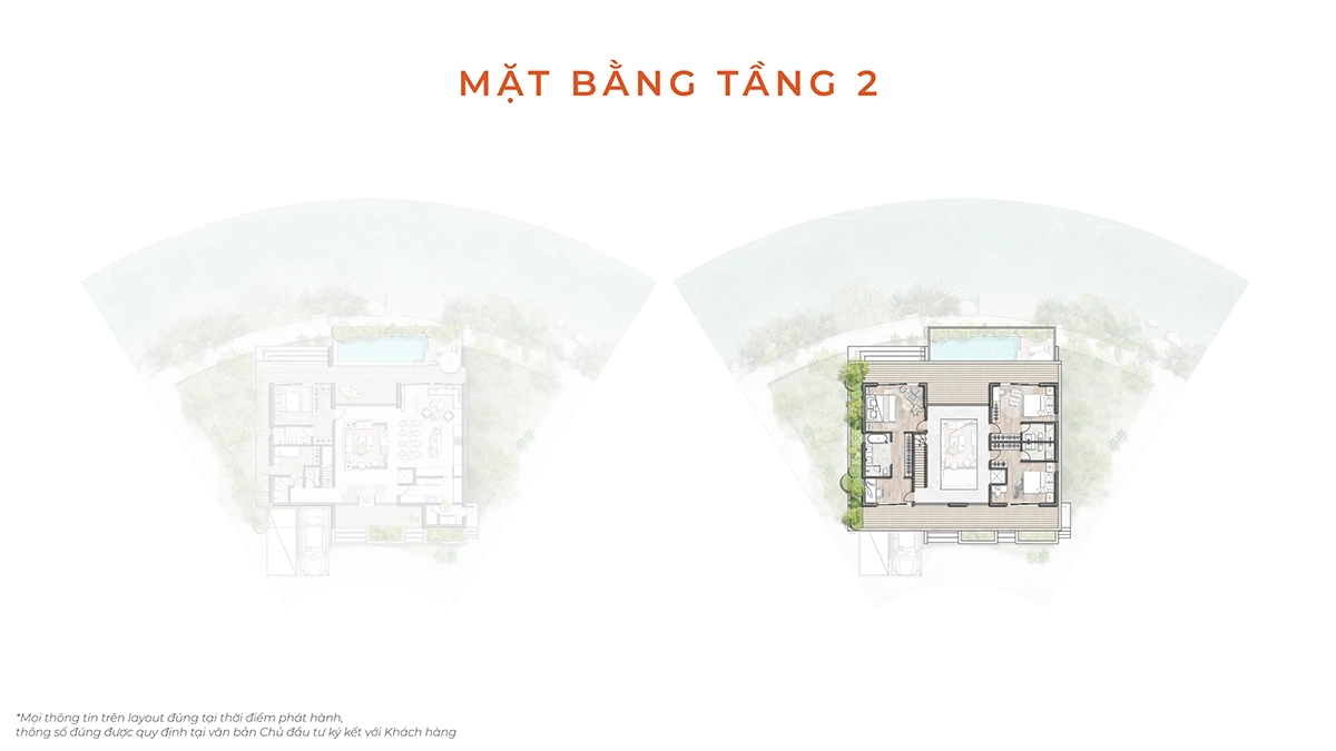 Mặt bằng tầng 2 Dinh Thự Coastal Quảng Ngãi